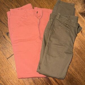 J. Crew Olive and Rust Casual Pants Set